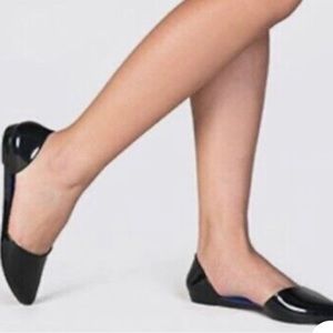 Jeffrey Campbell 9 Jelly Love D' Orsay Flats Black Summer Beach Shoes Sandals